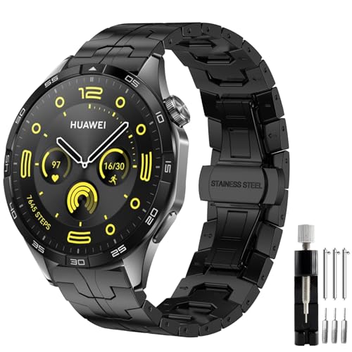 Bracelet Huawei Watch GT 4 46mm acier inoxydable 22mm pour GT3 Pro GT5 GT2