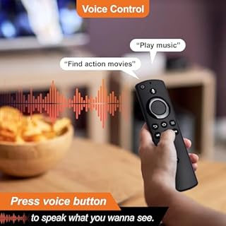 Replacement Voice Remote Control fit for Fire Smart TV Stick (2nd Gen&4K&Lite&2020 Release), TV Cube, and 3rd Gen AMZ Smart TVs, N0t for Samsung/Roku/Insignia-Pioneer-TVs