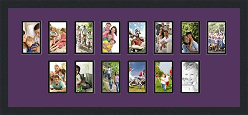 Art to Frames Double-Multimat-747-849/89-FRBW26079 35 by 15-Inch Picture Frame, 1.25-Inch Wide, Satin Black