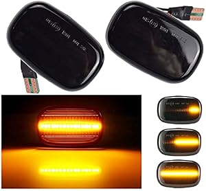 Dynamic Led Side Marker Turn Signal Light Sequential Blinker Light For Toyota Corolla RAV4 Prius Yaris Camry Vios Hilux Allex Avensis Celica Supra Mk4 (Black)