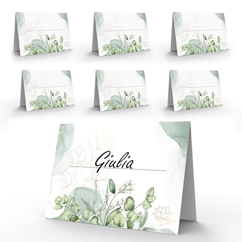 50 segnaposto verde oro prima comunione Bambino Bambina - 50 Segna Posto Battesimo Eleganti per Tavolo Originali - Segnaposti Decorazioni Cerimonia e Feste - Segnatavolo Cresima