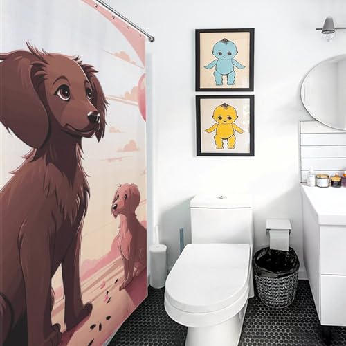 Rideau de douche étanche anti-moisissure 152x183 cm avec 12 crochets inclus