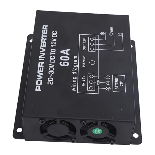 Convertisseur de puissance à double ventilateurs Jeffergarden de 24 V à 12 V