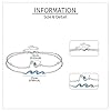 ONEFINITY Bracelet tortue/baleine/dauphin pour femme en argent sterling 925 bleu opale vague réglable océan superposé bracelet plage bijoux cadeau, 7+2 Zoll, Argent sterling, Opale #2