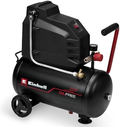 Bild 7 - Einhell Kompressor TC-AC 190/24/8 (1500 W., max. 8 bar, 24 l-Tank, 165 l/min Ansaugleistung, Motordrehzahl 2850 min^-1, Druckminderer, Manometer, Ölschmierung)