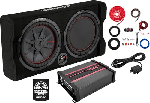 KICKER Subwoofer and Amp Package of 3 Items - 12