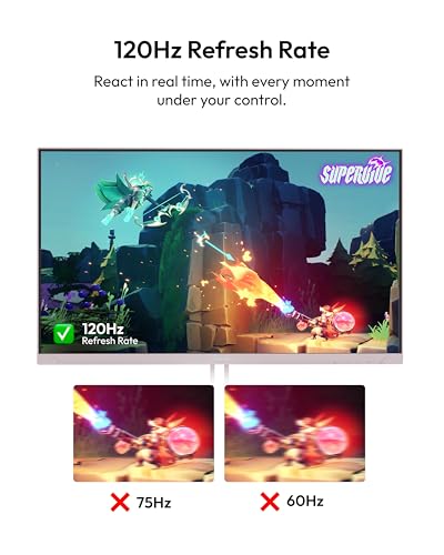 Image of Pixio Two PX246 Wave Pink 24 inch 120Hz Refresh Rate FHD 1080p Resolution IPS Panel 4ms GTG Response Time Gaming Monitor and PS1D Wave Pink Dual Monitor Arm
