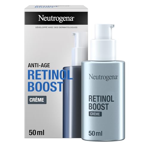 Neutrogena – Crème Anti-Âge Retinol Boost (flacon-pompe de 50 ml) – Soin du visage pour combattre les signes visibles de l'âge – Crème pour le visage enrichie...