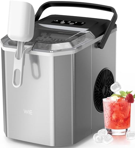 WIE Portable Ice Maker, Model: 12KG, Self-Cleaning, 1.3L Capacity
