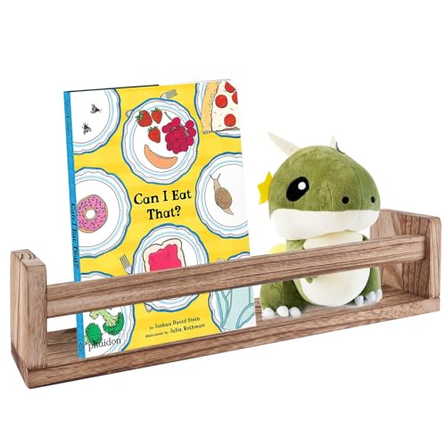 ASelected Nursery Wood Floating Book Shelf, 42cm/16.5 Display and Storage Organizer for Books, Toys and Decor