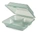 Eco-Takeouts, BPA Free, Green Reusable Plastic To-Go Boxes, 3-Compartment, 9"x9", Break Resistant, Dishwasher & Microwave safe, By GET EC-09-1-JA-EC (Pack of 4)