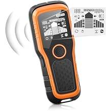 Stud Finder Wall Scanner - 6-in-1 Upgraded Multifunction Auto Detection with LCD Display & Audio Alarm for Wood, Metal & AC Wires, Ideal for Home DIY & Professional Contractors Orange