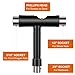 Sorcristy Skate Tools All-in-One, Skateboard T Tool, Tool Accessory with T-Type Allen Key and L-Type Phillips Head Wrench Screwdriver for Adjust Skateboards, Roller Skates, Longboards