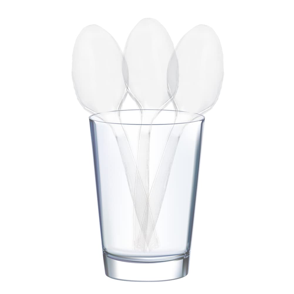 Photo 1 of 100 Pcs Disposable Clear Plastic Spoons, Heavyweight Plastic Spoons, Disposable Party Utensils, Clear Plastic Spoons for Party Supplies, Dinners, Take-Out, Catering, Food Services