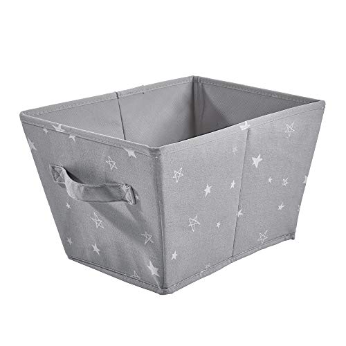 Panier rangement iDesign caisse moyenne pliable en coton polyester gris - 4