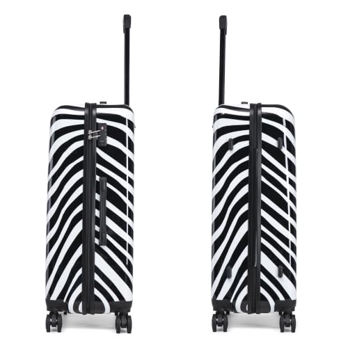 Image of InUSA Zebra Print 28-Inch Hardside Spinner Luggage Lightweight & TSA Lock