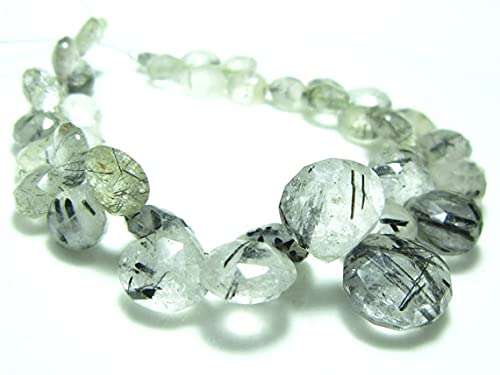 Quartz tourmaliné briolette cœur AA pour la création de bijoux d'exception