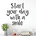 Produktbild Lächeln Wandaufkleber Pvc Wandaufkleber Wandkunst Tapeten Wohnzimmer Schlafzimmer Wasserdicht Wandkunst Aufkleber 57X58Cm