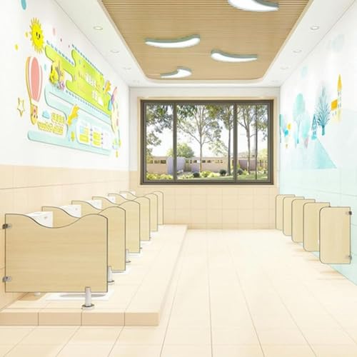 Mampara de urinario infantil de 60x60 cm panel divisor para suelo 5
