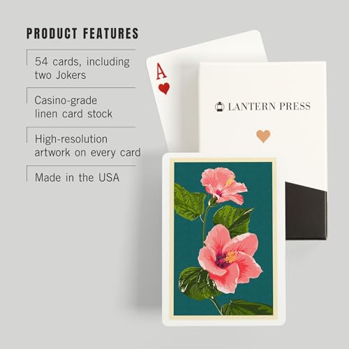 Pink Hibiscus, naipes póker 52 cartas para adultos miniatura 3