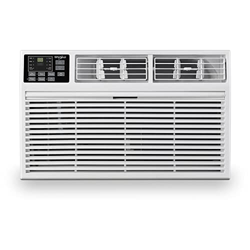 Image of Whirlpool 10,000 BTU Dehumidifier Energy Star Wall Air Conditioner, Dehumidifer | AC for Rooms up to 450 Sq.Ft | Remote Control | Digital Display | 24H Timer | WHAT101-1AW, White