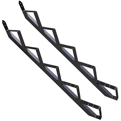 Treppenrahmen 2-10 Stufen-Wahl Stahl-Treppe RAL 7016 Anthrazit Treppenholm/Wählen Sie die Stufen-Anzahl (2 stufig) (5 stufig)