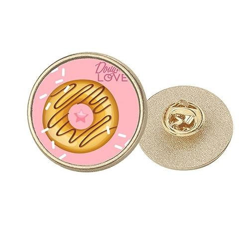 Broche ronde de qualité en métal doré au motif Dessert Western M