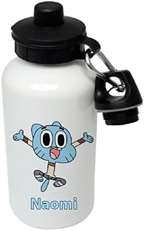 Amazing World of Gumball - Personalised Kids/Drinks/Sports Childrens Water Bottle (White)