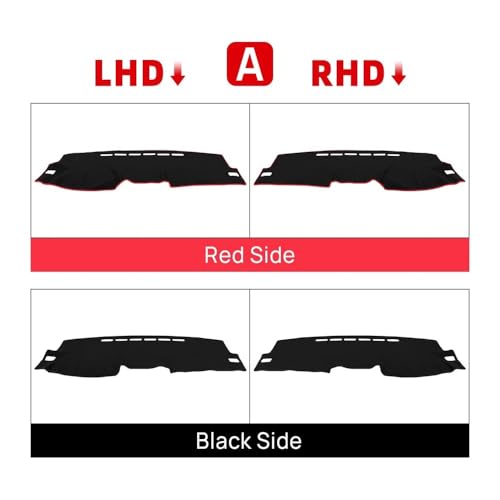 Tapis de tableau de bord pour Corolla Axio Fielder 2006-2013 LHD rouge