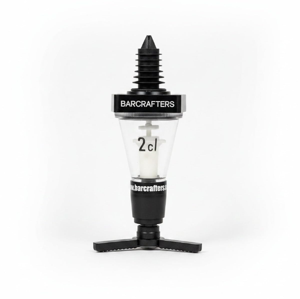 Spirituosen 2 cl Dosierer Halterung | Dosiergerät Set 4-er Reihenhalterung/Wandhalterung inkl. 4 Portionierer 2 cl