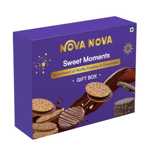 See full amazon price history chart for Nova Nova | Sweet Moments Gift Box | Assorted Box Of 12 Waffle Cookies & Waffle Chocolates (185 Gram) Nova Nova | Sweet Moments Gift Box | Assorted Box Of 12 Waffle Cookies & Waffle Chocolates (185 Gram) (B0CW3N1FK8) Amazon Price History, Amazon Price Tracker