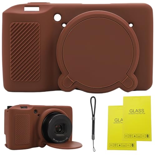 Funda de silicona para cámara Ricoh GR III/GR III X marrón miniatura 1