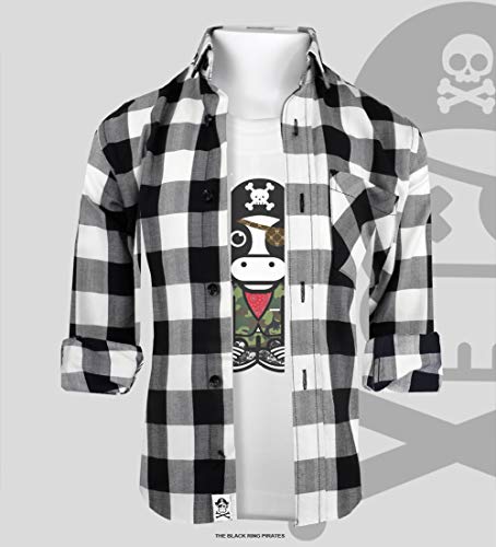 Black n Bianco Boys' Checkered Plaid Button Down Dress Shirts Presented by The Black Ring Pirates2