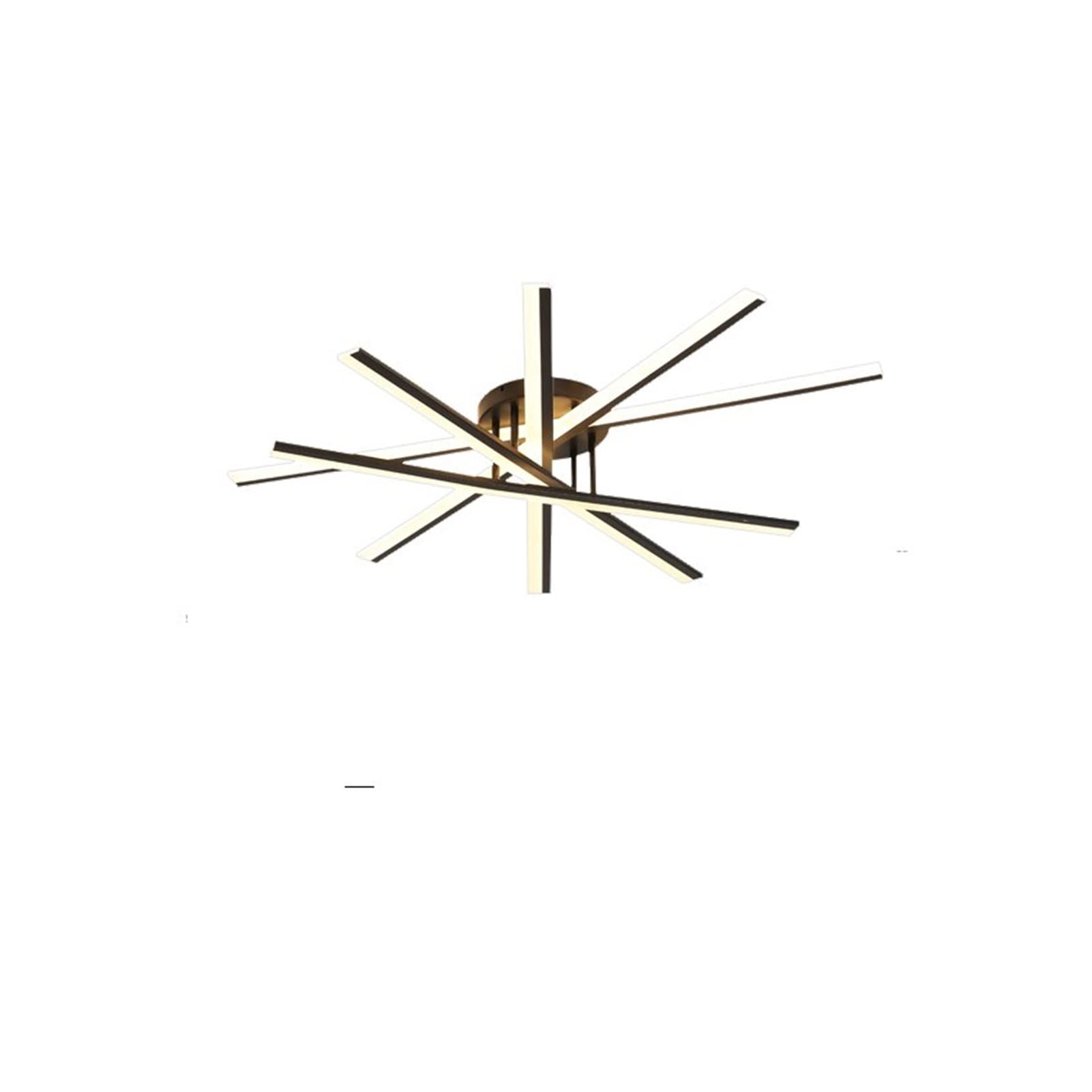 HXYSXHJUO Modern LED Pendant Light Dimmable Ceiling Fixture Fan Shaped Chandelier for Living Room Bedroom Restaurant White Black Contemporary Design