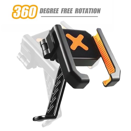 Image of Scooter & Bike Mobile Holder with 360 Adjustable Viewing Angle, Quick Clamp Lock, Anti-Skid Silicone Grip, Shock Resistant Smartphone Mount