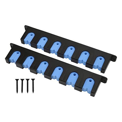 equlup Fishing Rod Rack, Wall Mounted Fishing Rod Stand Chemical Resistant Vertical 6 Fishing Rod Holder with 4 Screws for Boat Kayak Truck(blue)