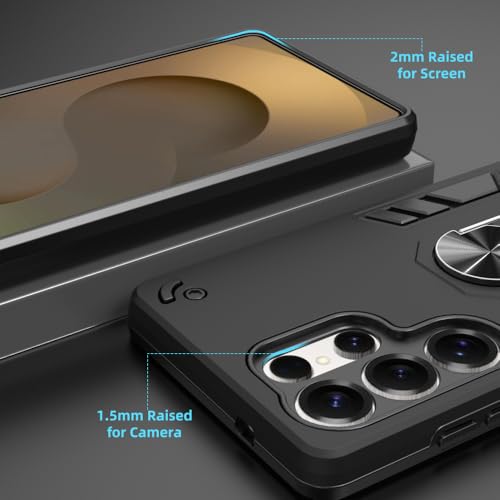 Image of NDCOM for Samsung S25 Ultra Back Cover | Premium S25 Ultra Case for Maximum Protection | Sleek Design Samsung S25 Ultra Back Cover | Ring Holder Case