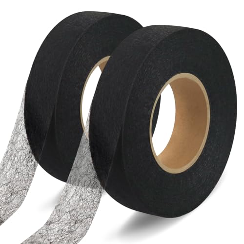 140 Yards Stitch Witchery Tape, 1 inch Iron Hemming Tape, Iron on Tape for Hemming, 2 Rolls Hem Tape No Sew, Sewing Tape, Fusible Tape Adhesive Wonder Web for Curtain, Pants, Clothes