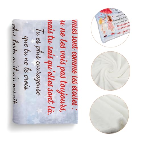 Tulolvae Cadeau Meilleure Amie Femme, Plaid Couverture Polaire Cadeaux Anniversaire pour Femme, Idee Original Saint Valentin Noël Noel Idée pour Amie – vue 4