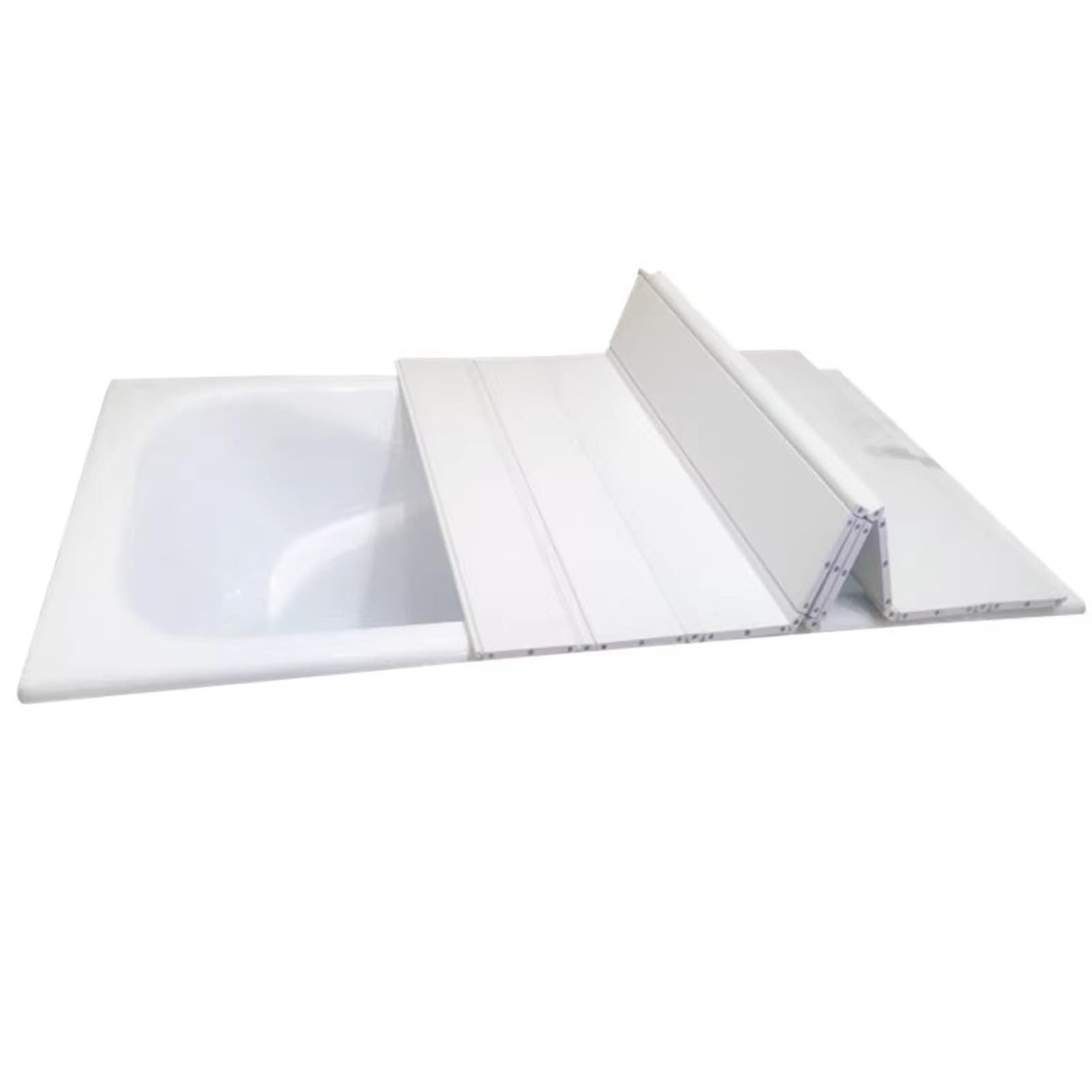 Składany, pyłoszczelny pokrowiec izolacyjny do wanny, uchwyt i półka na brodzika prysznicowego o grubości 1,2 cm (70 x 135 cm) - trwała mata łazienkowa do zatrzymywania ciepłej wody