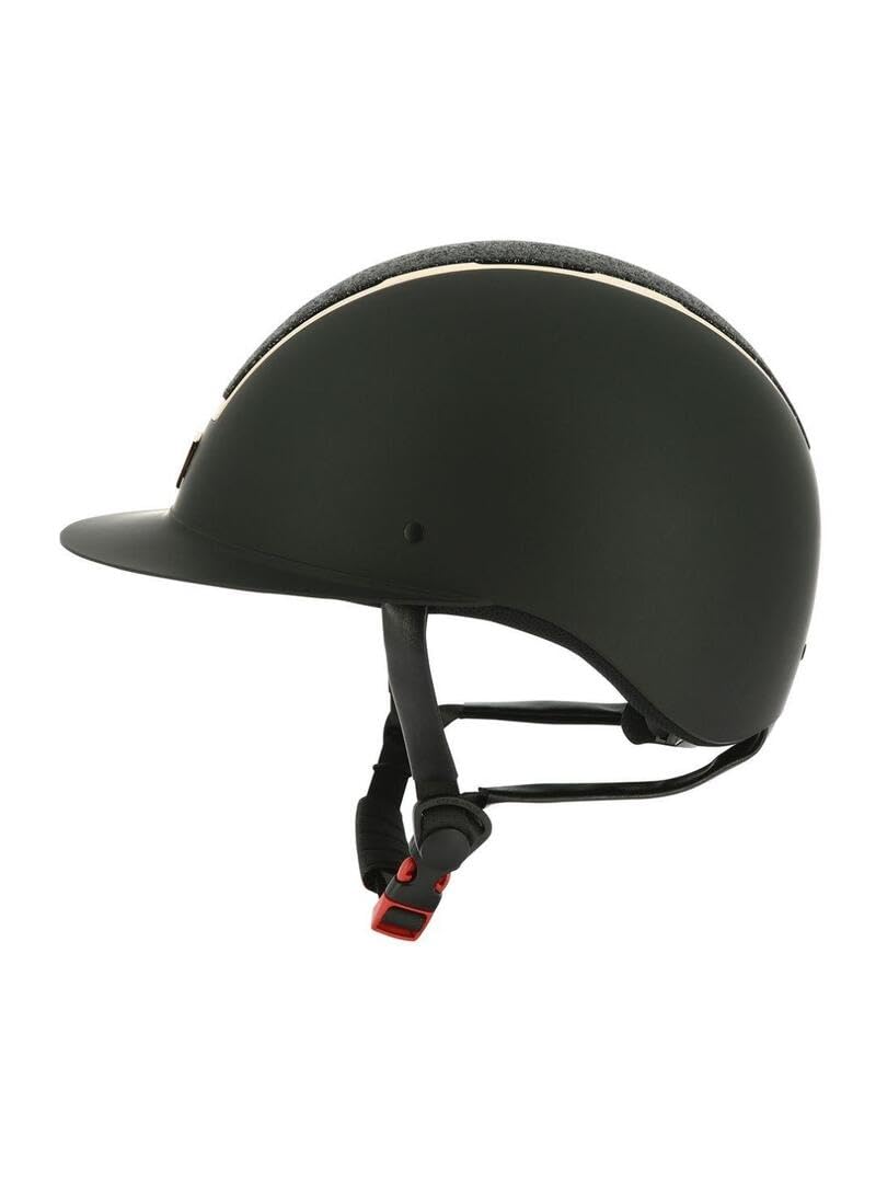 Ekkia EQUITHÈME Glint Mat - Casco de equitación, color negro y rosa
