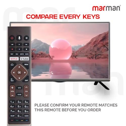 Image of marman Compatible with Haier TV Remote Control Model HTR-U27E with Bluetooth and Voice Command Feature with HotKeys Suitable for Android Smart Televisions - Pairing Must