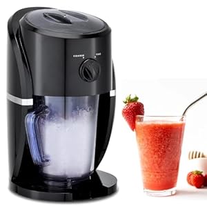 Electric Ice Crusher with Built in Stirrer & Ice Scoop | Removable BPA Free Jug for Making Snow Cones Slushies Smoothies, Cocktail, Frappuccinos, Iced Coffee, Margaritas, Pina Coladas