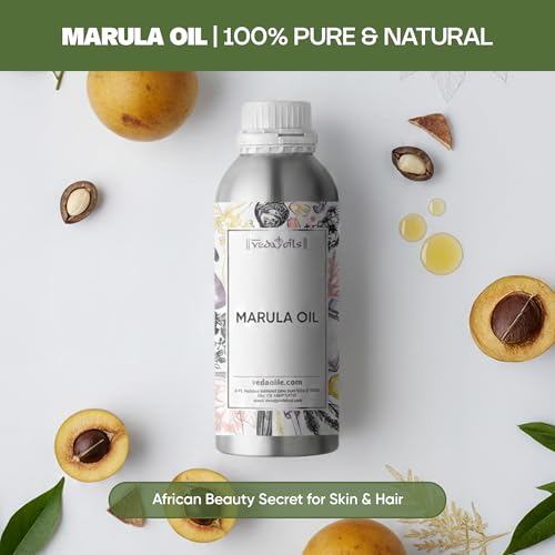 Image of VedaOils Marula Oil 100ml | 100% Pure & Natural Marula Oil for Face, Hair & Skin | Hydrates, Nourishes & Promotes Healthy Hair and Glowing Skin
