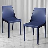 Baodiale Sillas de Comedor Juego de 2, sillas de Cocina tapizadas de Cuero de Forma Falsa con Respaldo de Patio