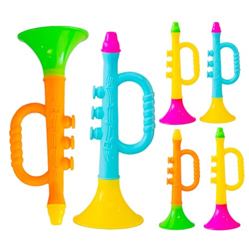 Instrumento Musical Juguete para niños – 6 Piezas Trompeta de Mini Altavoz, Colorido Juguete Educativo para el Desarrollo Musical, Sonido de soplado Realista | Regalo de Fiesta educación