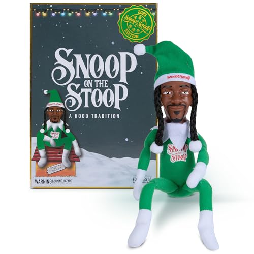 Snoop Dogg Snoop on The Stoop Christmas Elf, Shelf Decor, 12” Small Plush Collectible Figurine, Big Box
