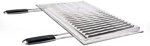 Wiltec Griglia rettangolare in ghisa 60 x 40 cm per barbecue a carbone