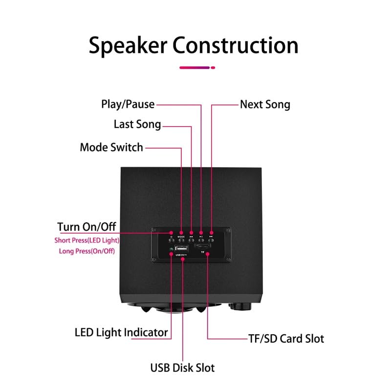 Barre de son TV avec éclairage LED coloré et audio stéréo 3D