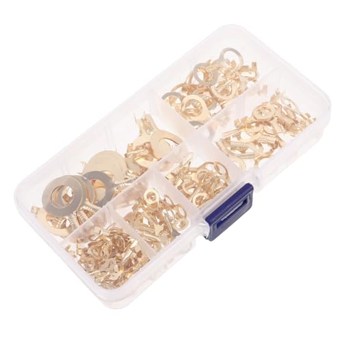 SOLUSTRE 1Set Ring Terminal Kit Cold Pressed Connectors for Gauge Wiring Battery Connectors with Secure Installation for Electrical and Automotive Use